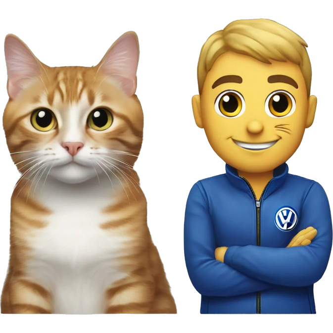 Vw golf 6 r and a cat emoji