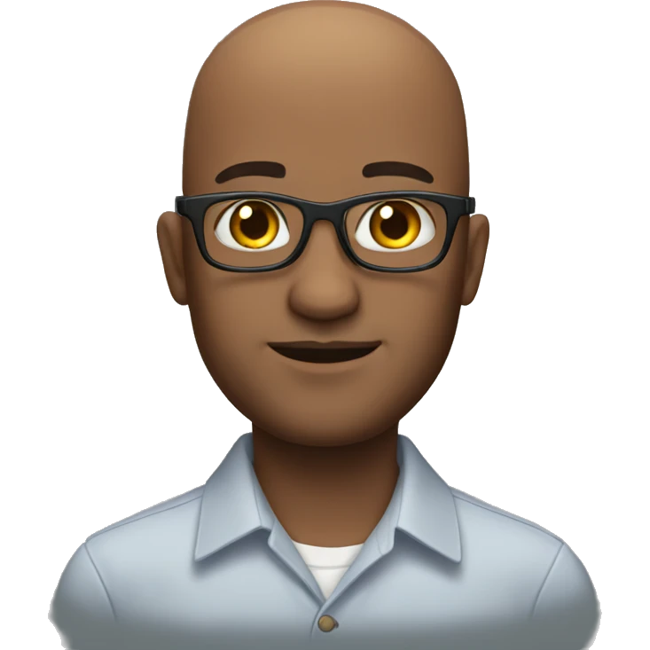 Bald husband with glasses emoji