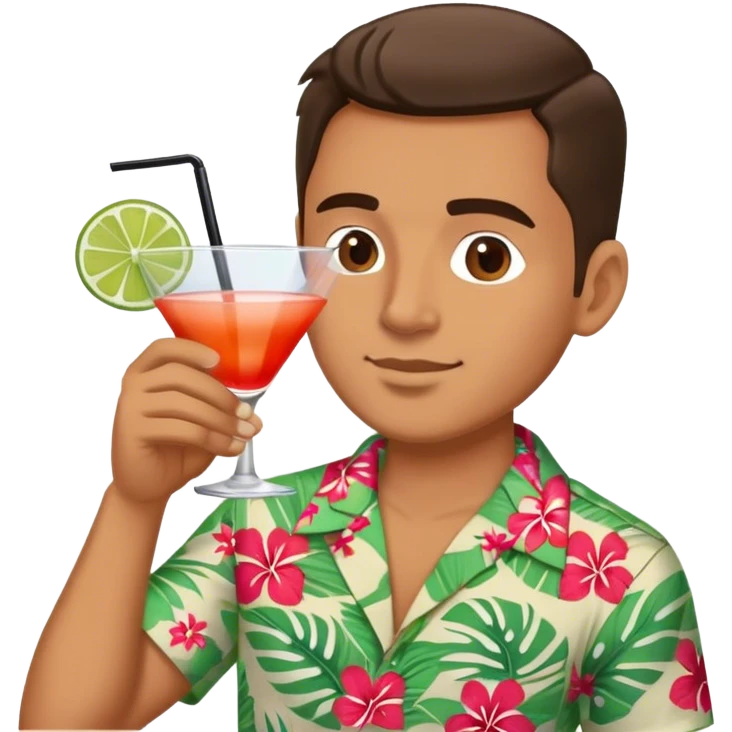 man sipping cocktail emoji
