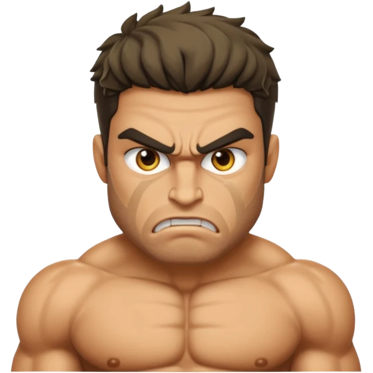 greek god character, anry emoji