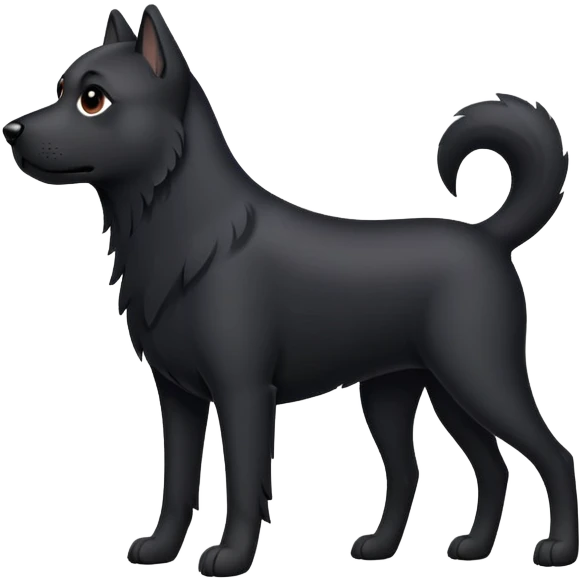 Perro negro emoji