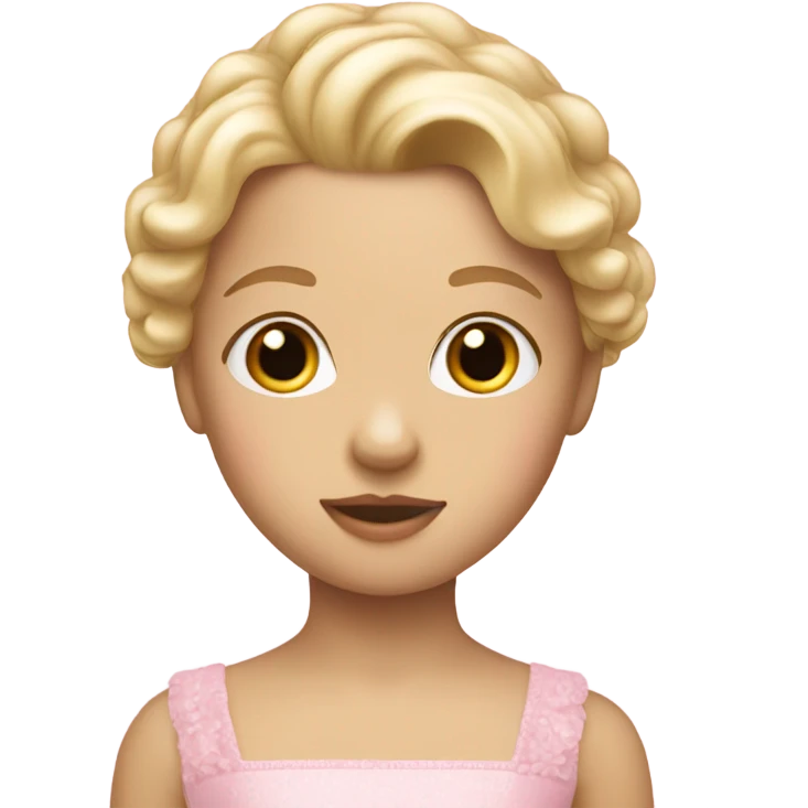 Light pink nutcracker blonde child emoji