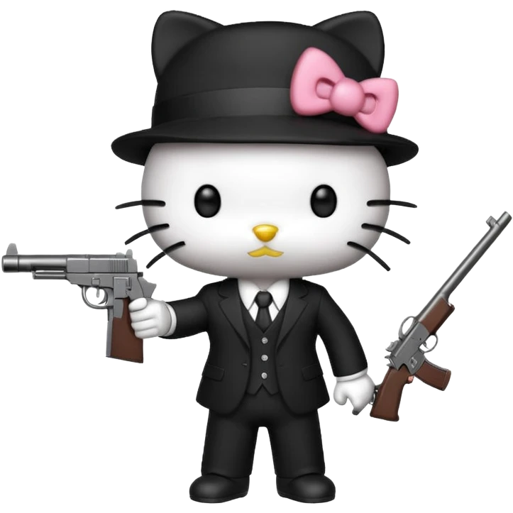 Gangster hello kitty emoji