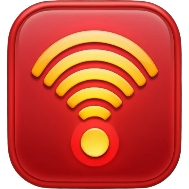 Wifi red emoji