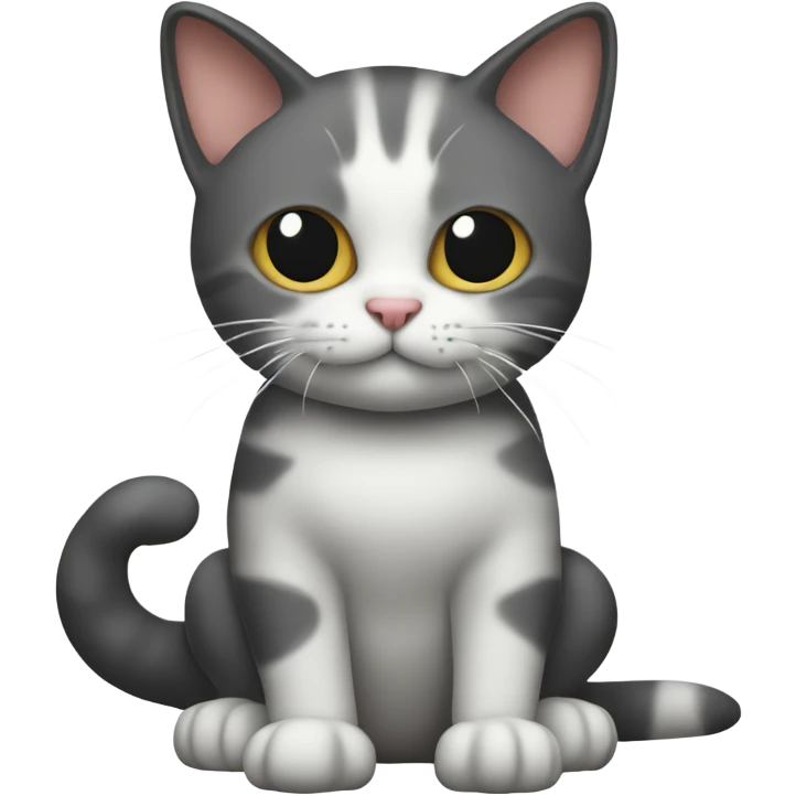 Un gato con un moño emoji