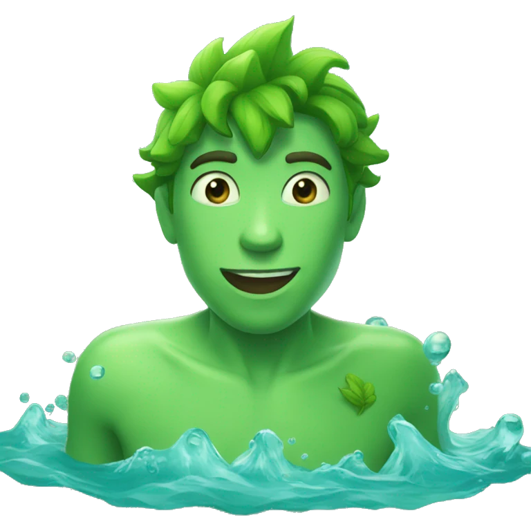Corazón verde agua  emoji