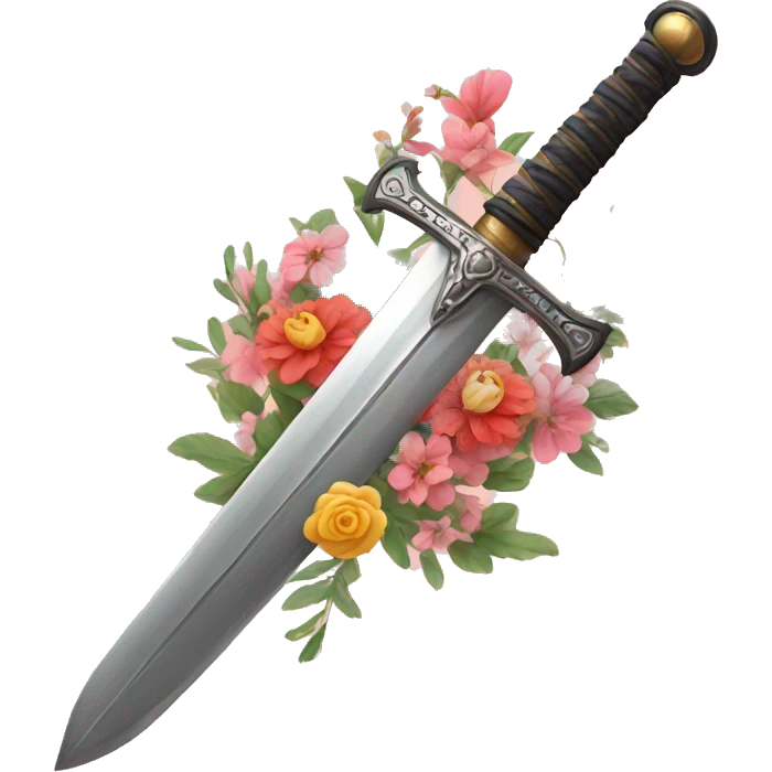 sword with florals emoji