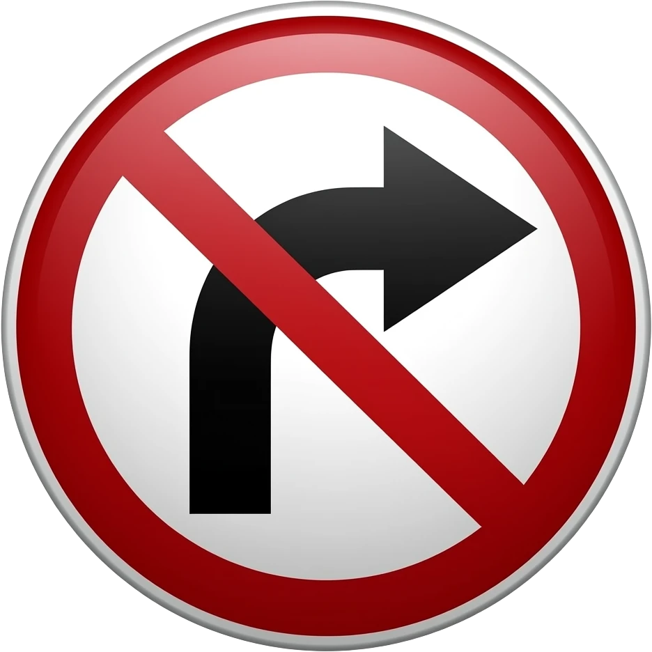 No Right Turn emoji