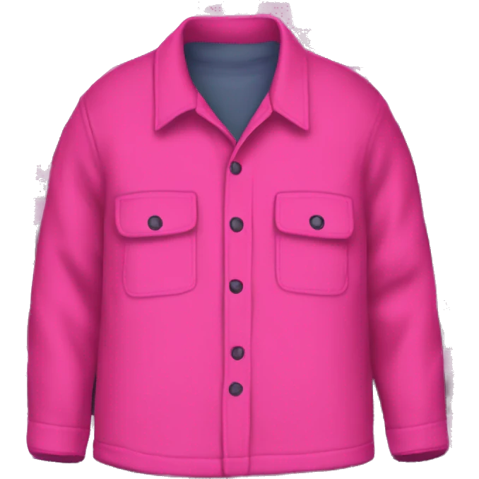 Bright pink flannel shacket emoji