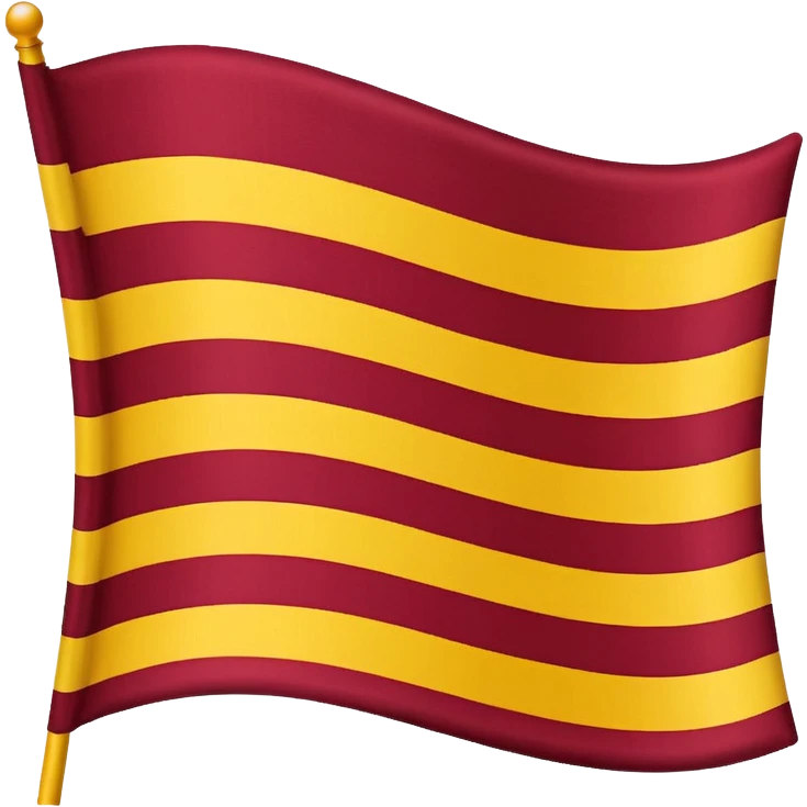 Flag with three horizontal line. Top line marron color mid line yellow color bottom line marron color emoji