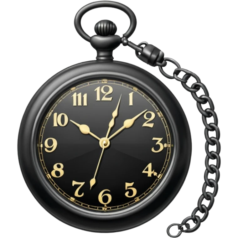 a black Pocket Watch only emoji