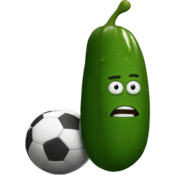 Pickle watching football  emoji