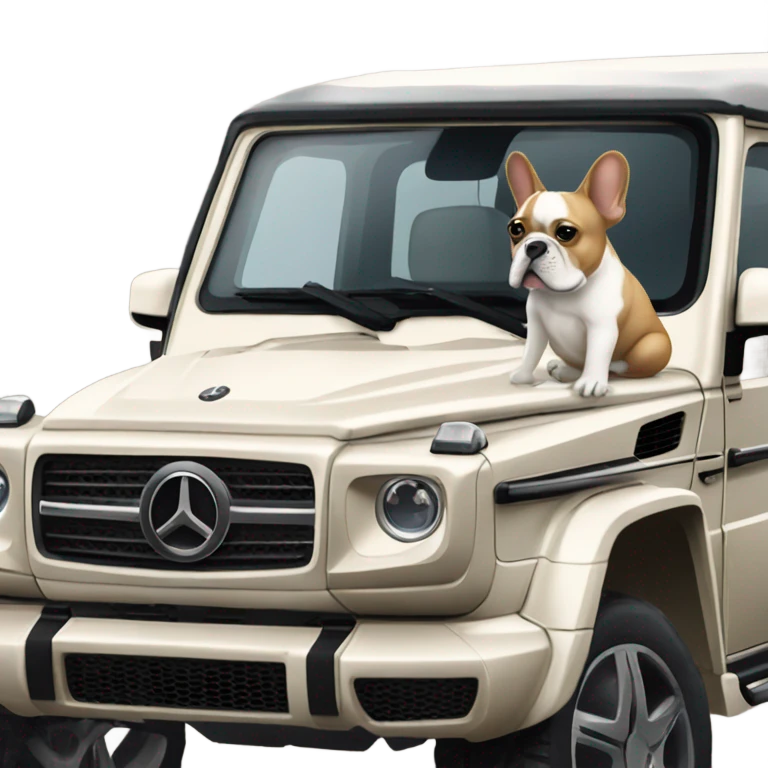 G wagon with french bulldog emoji