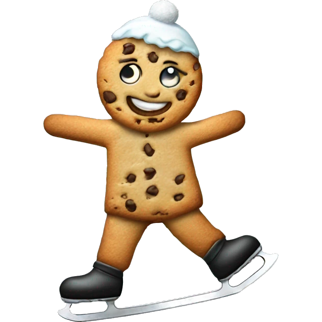 Cookie ice skating  emoji