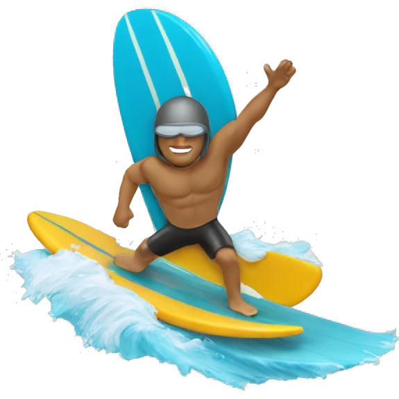 Un pâtissier qui surf emoji
