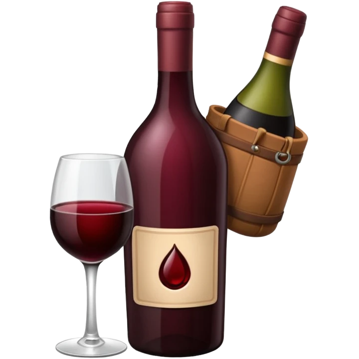 Emojis de vinho vermelho, bolsa, emoji