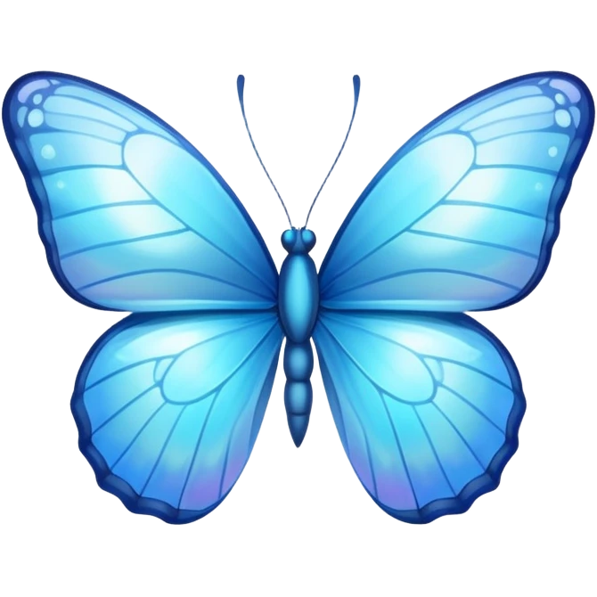 light blue liquid butterfly emoji