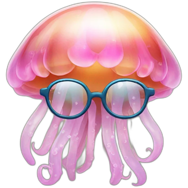 jellyfish with glasses emoji