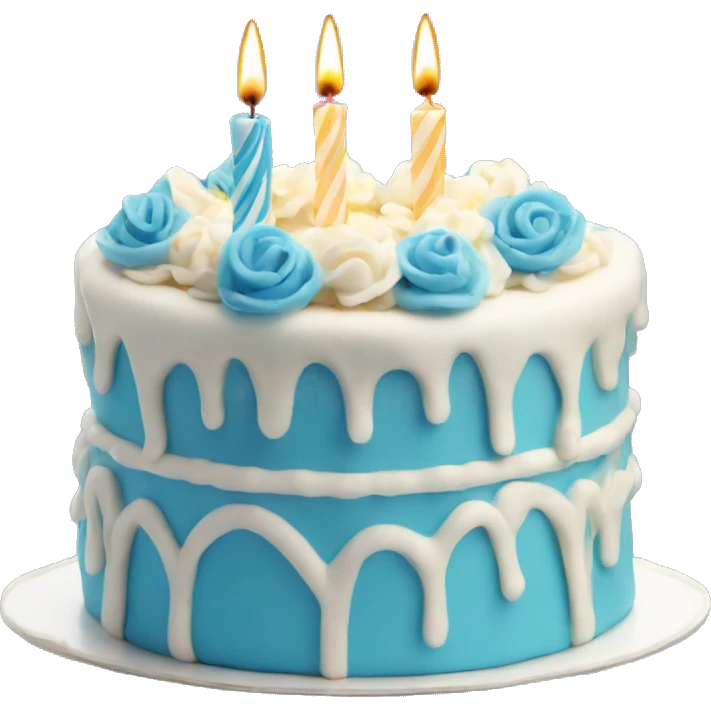 Birthday cake blue emoji