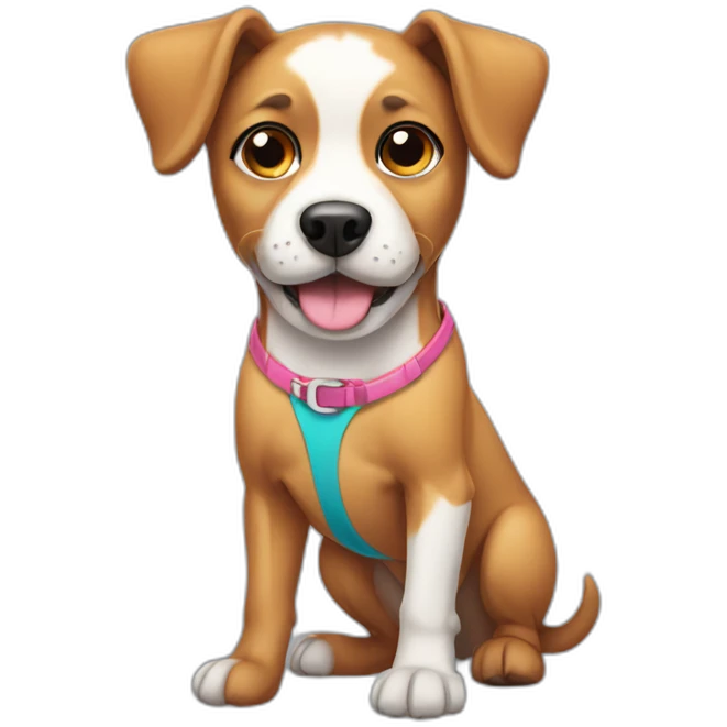 Dog wearing bikini emoji