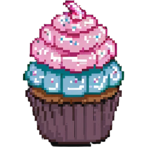 cupcake with pink icing emoji