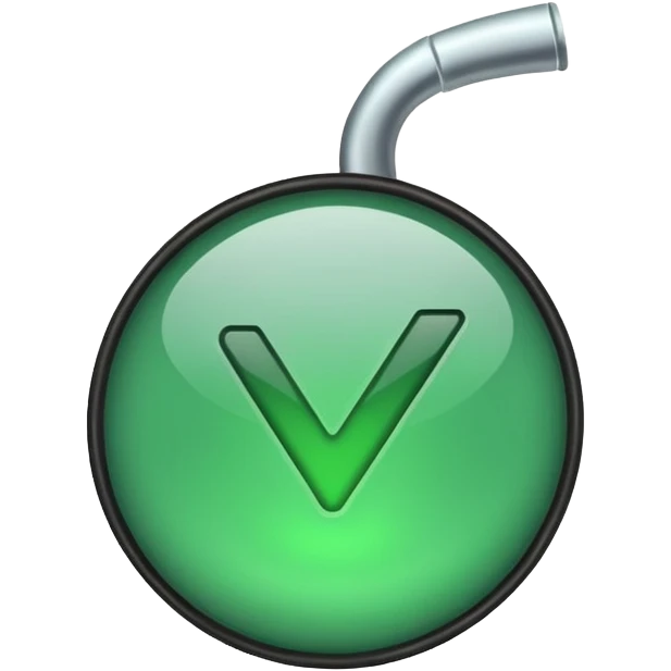 A tick sign with the background as blue emoji