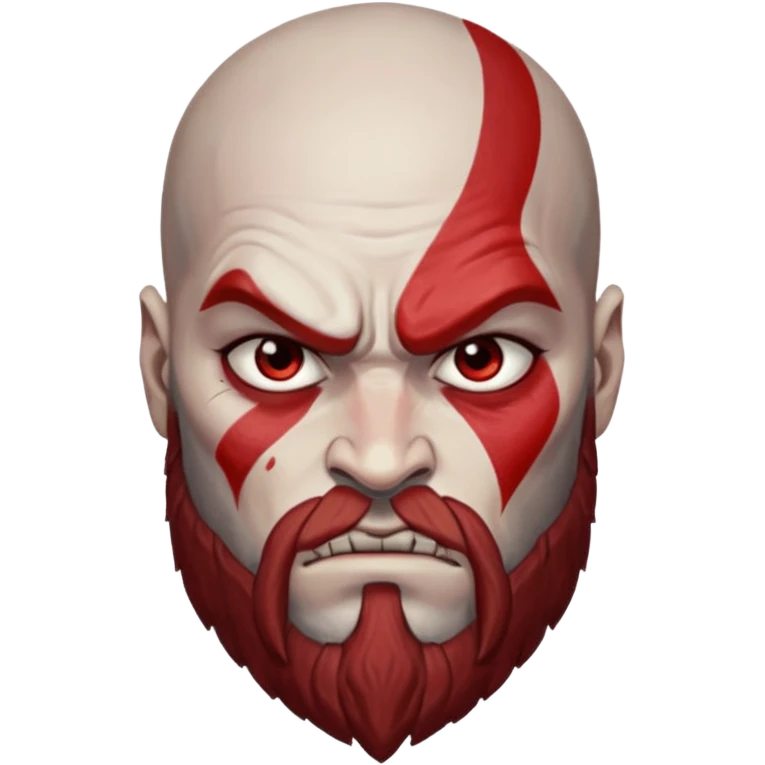 Visage de Kratos du jeu PlayStation emoji