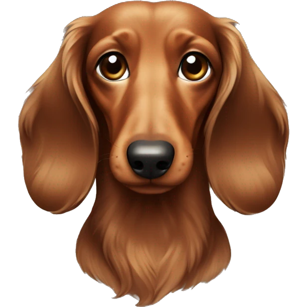 brown long haired dachshund emoji