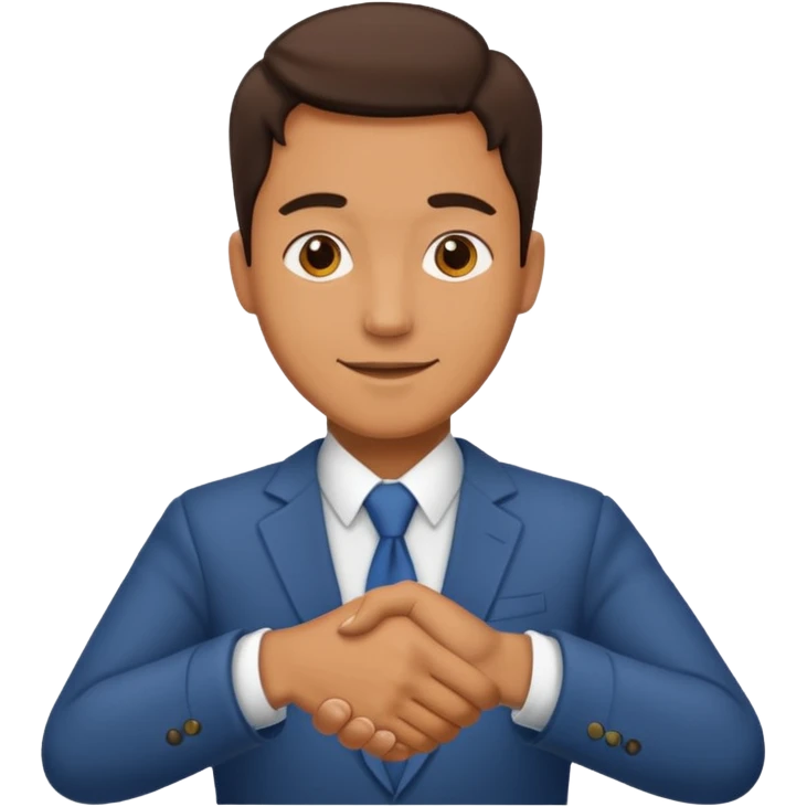 shaking his hands emoji