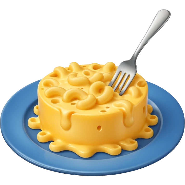 macaroni and cheese with a fork emoji