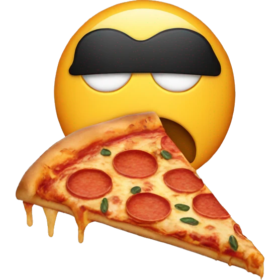 Sadface with pizza emoji