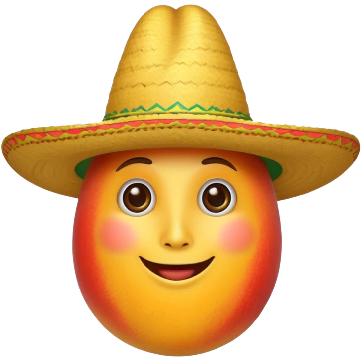 A mango wearing a sombrero emoji