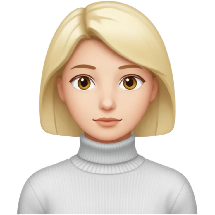 white light turtleneck sweater on big tits emoji
