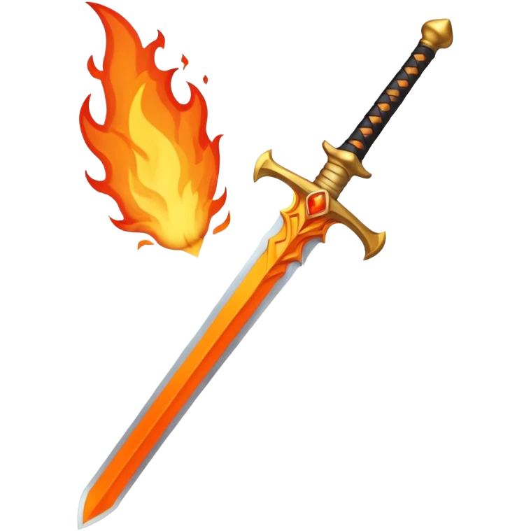 sword of flames striking down emoji