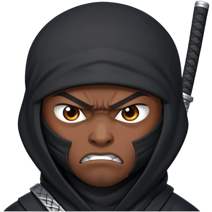 un ninja que está enojado emoji