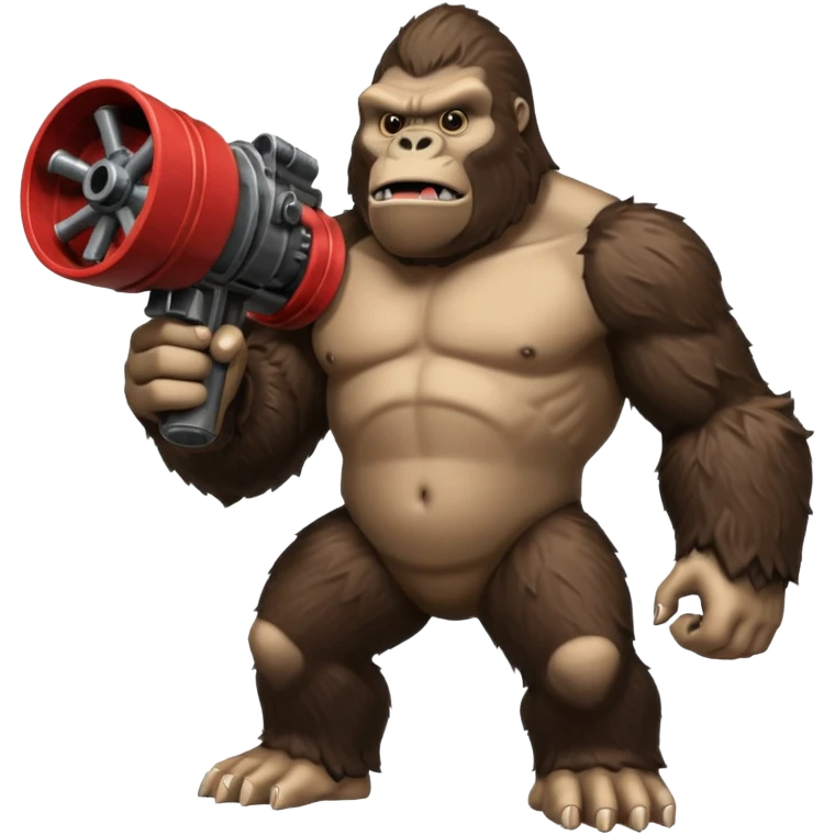 King Kong with Heavy's minigun from hit game TF2 emoji