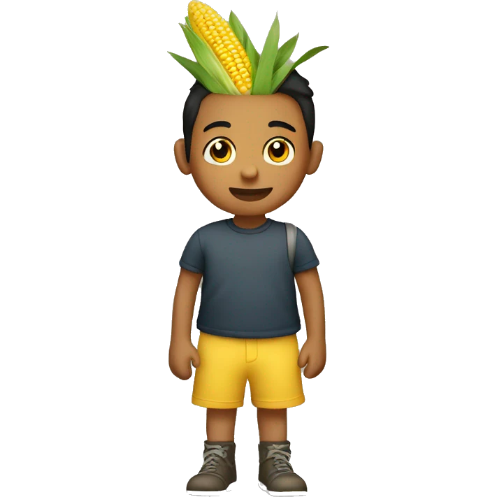 Boy with corn emoji