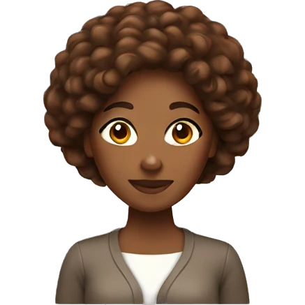 african american lady with long brown brai emoji