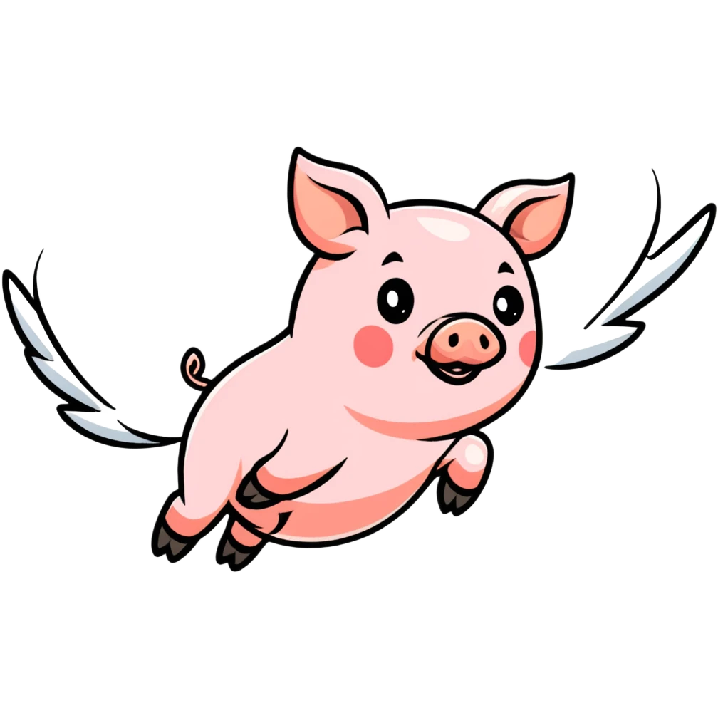 Flying pig emoji