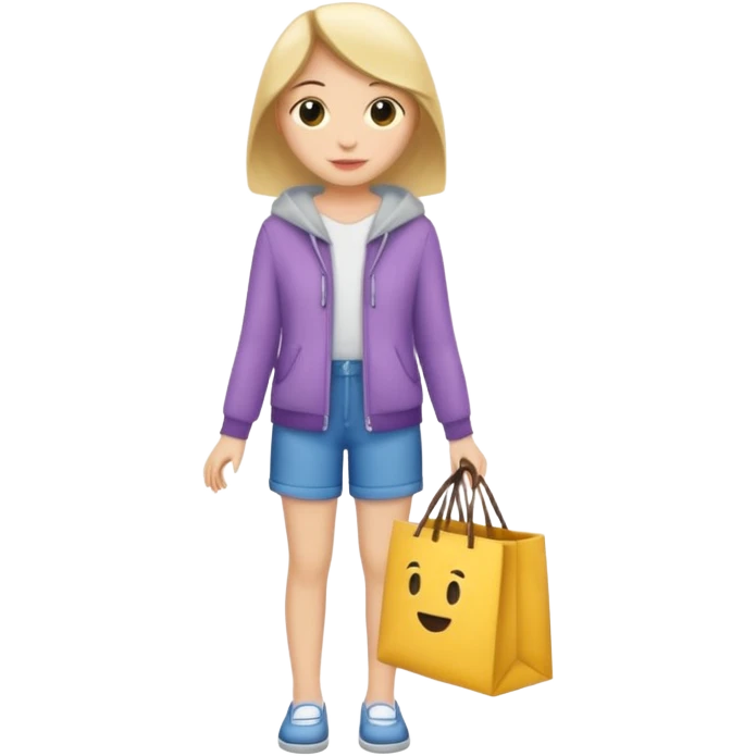 trying on clothes shopper emoji