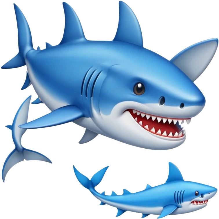 Tiburón con zapatos azules  emoji