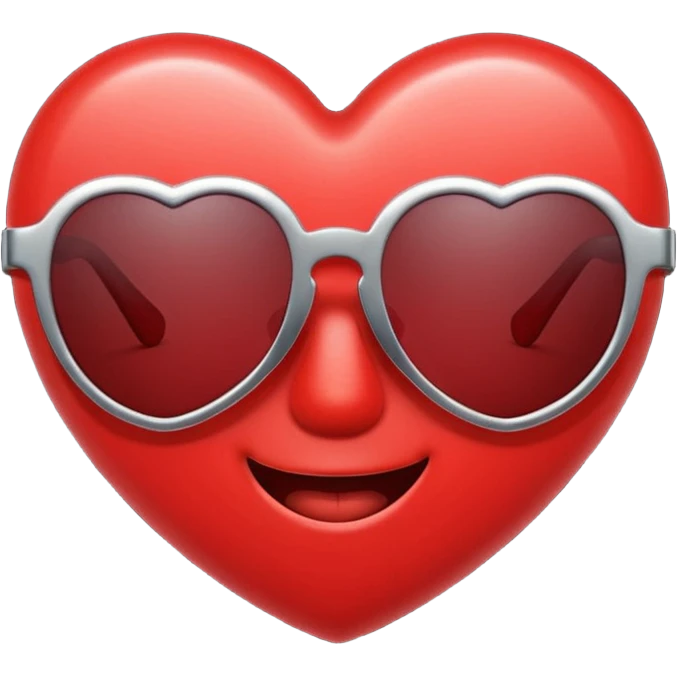 серце в окулярах веселе emoji