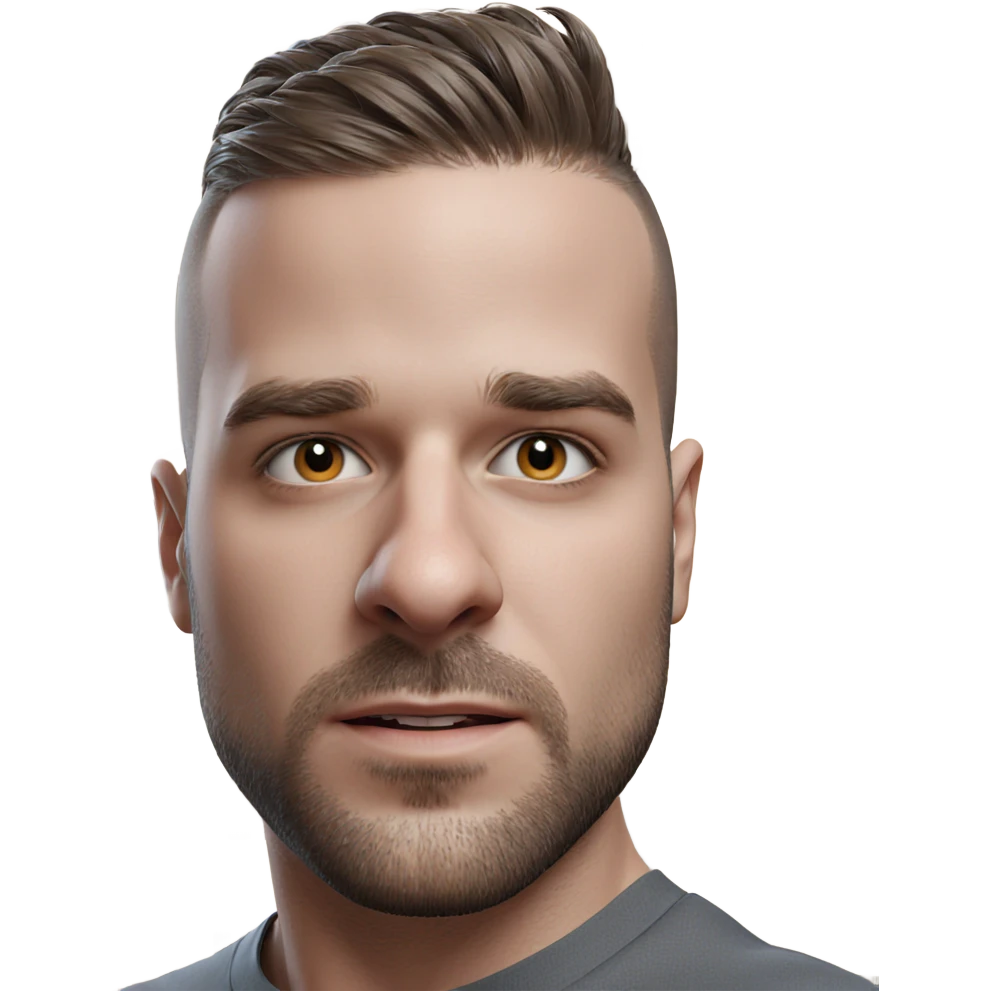 realistic portrait of a male emoji