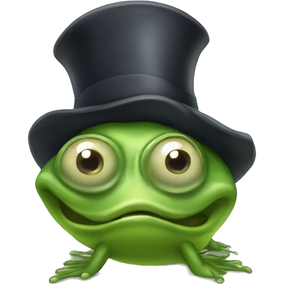 tadpole with a monocle staring mindlessly emoji