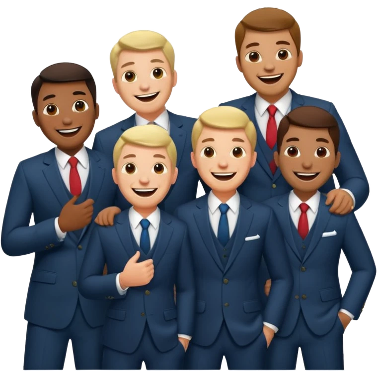 full group of five men emoji
