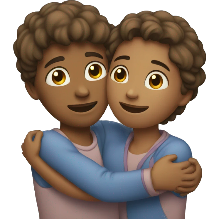 two people hugging each other  emoji
