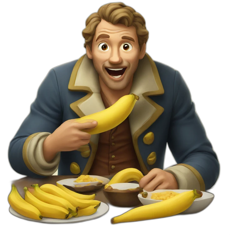 dutch man eating a banna emoji