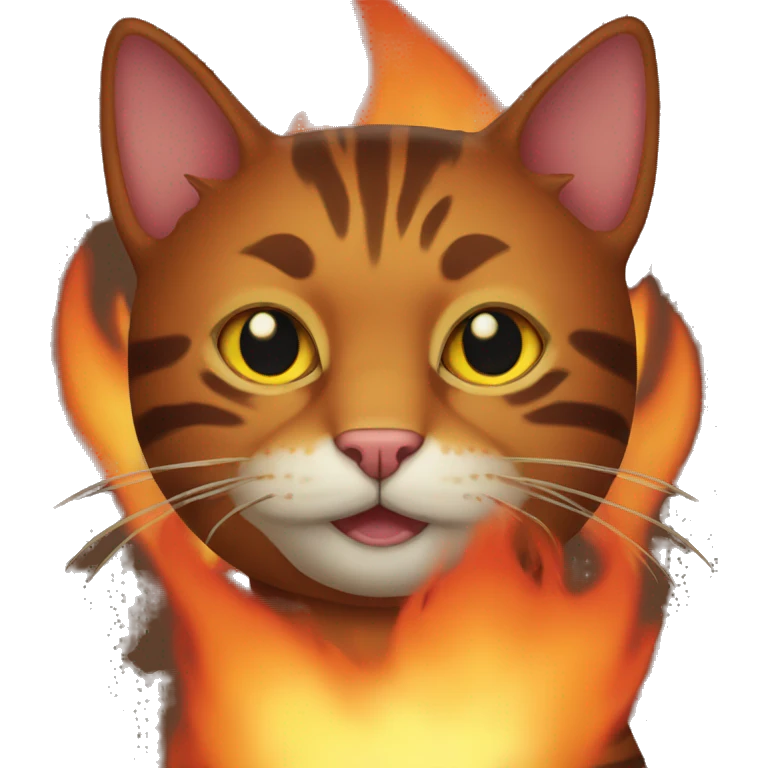 fire cat emoji