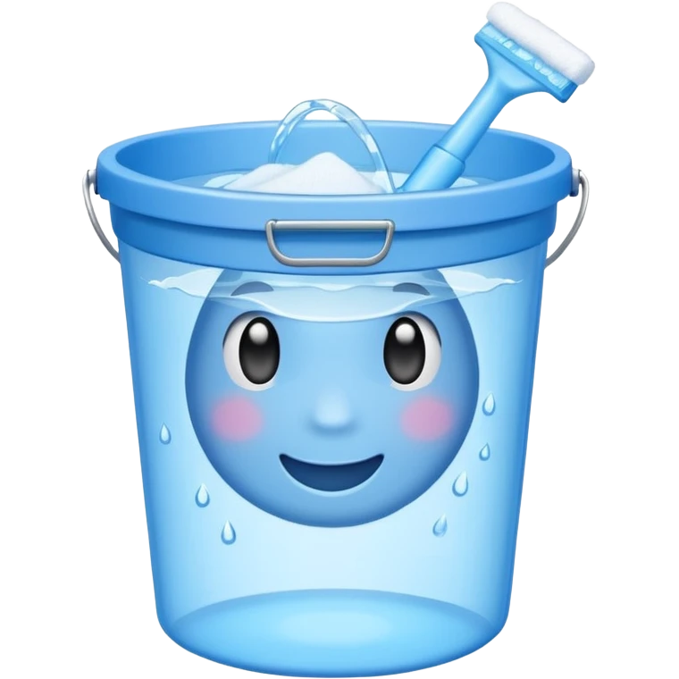 bucket with a rag for cleaning emoji