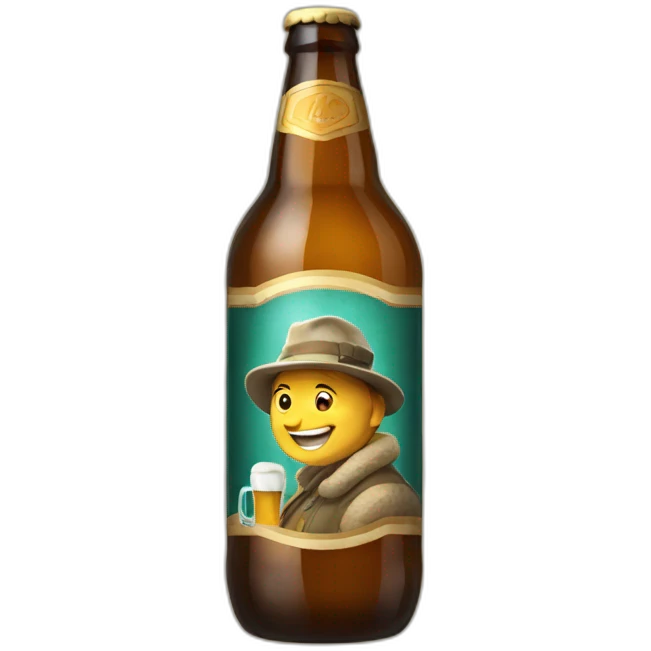 Chat avec de la bière emoji